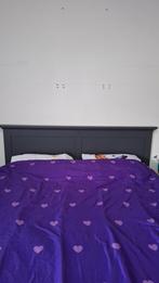 Grijs bedframe - Tweepersoons, Huis en Inrichting, Slaapkamer | Bedden, Ophalen, Gebruikt, Tweepersoons, 200 cm