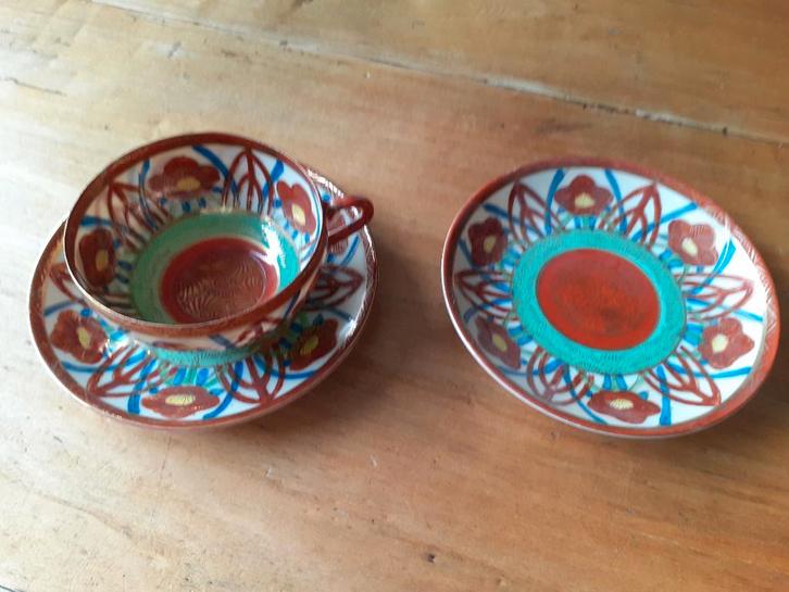 2 Chinese kop en schotels, Antiek en Kunst, Antiek | Servies los, Ophalen of Verzenden