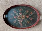 Dienblad hout beschilderd, Ophalen of Verzenden, Zo goed als nieuw, Ovaal, Hout