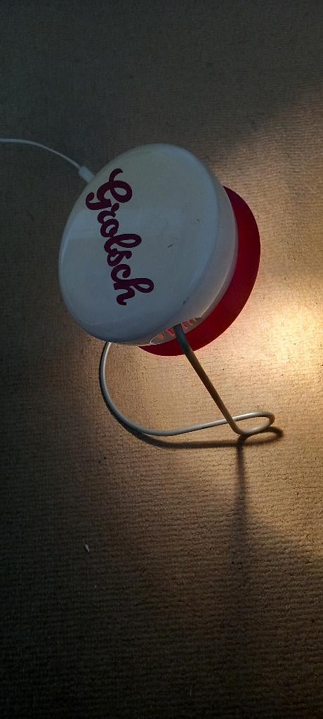 Bureaulamp vintage Grolsch dop, Huis en Inrichting, Ophalen, Kunststof, Gebruikt, Vintage