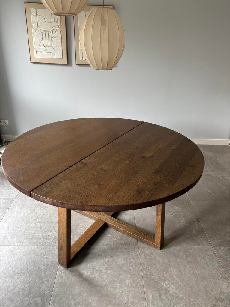 MÖRBYLÅNGA ikea Tafel, bruin gelazuurd, 145 cm, Huis en Inrichting, Tafels | Eettafels, Zo goed als nieuw, 100 tot 150 cm, Vier personen