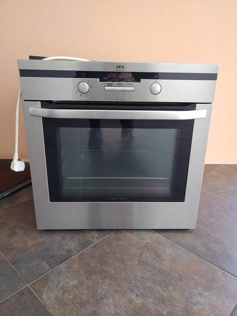 AEG Inbouw Bakoven - Zilverkleurig, Hete Lucht Functie, Ophalen, Gebruikt, Oven, Hete lucht