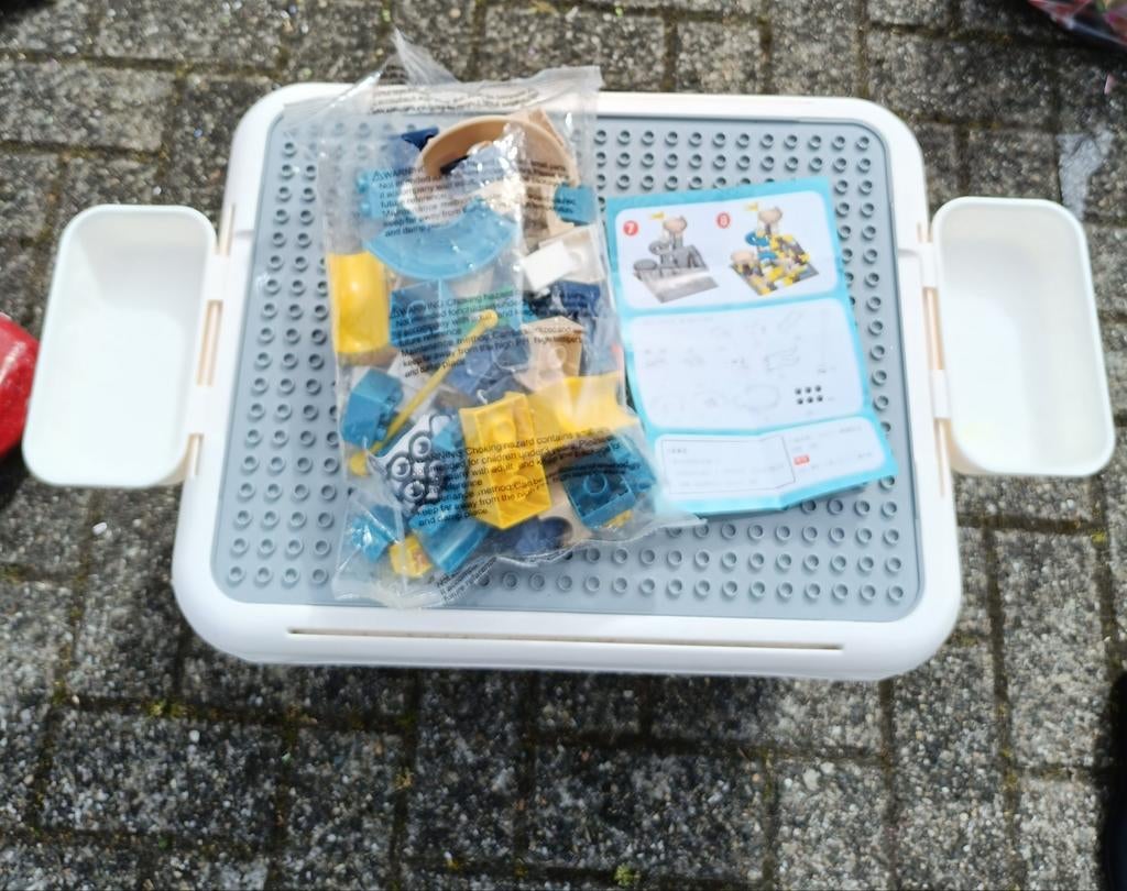 Blokjes tafel  met blokjes, Hobby en Vrije tijd, Ministeck, Ophalen of Verzenden