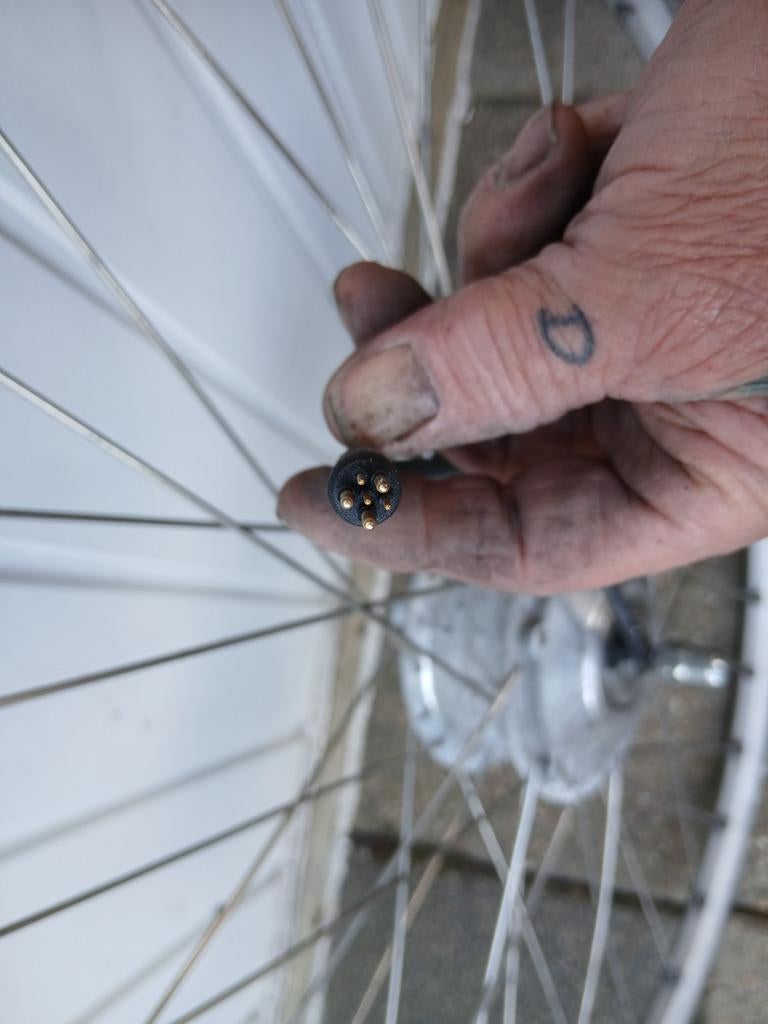 Voorwiel voor een elektrischefiest omega rih, Ophalen