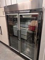 Zanussi 2 deur glasdeur koelkast RVS, Witgoed en Apparatuur, Koelkasten en IJskasten, Ophalen, 200 liter of meer, 60 cm of meer