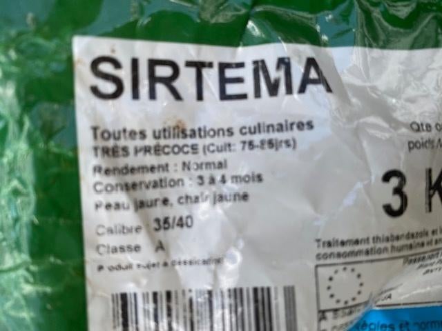 pootaardappelen sirtema 15 st voor 2 euro, Ophalen of Verzenden, Voorjaar, Volle zon, Knol