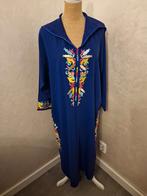 Marokkaanse jallaba met Kleurrijk Borduurwerk, Kleding | Dames, Jurken, Blauw, Maat 42/44 (L), Ophalen of Verzenden, Onder de knie