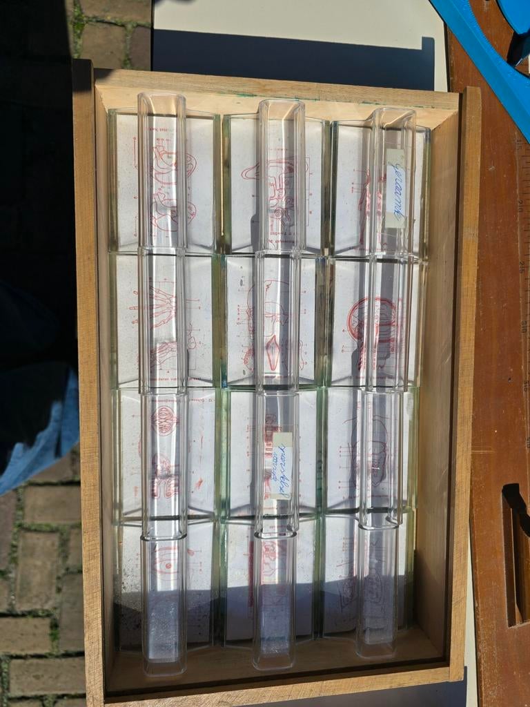 Vintage oude stempels van het menselijk lichaam opbergkist., Antiek en Kunst, Ophalen of Verzenden