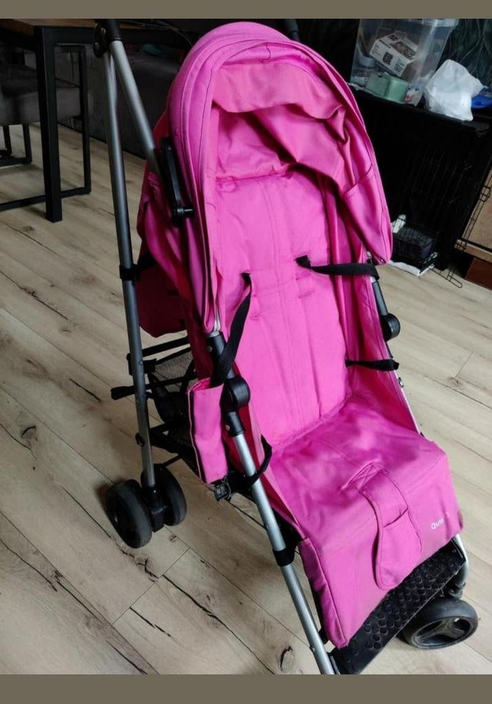 Qute buggy roze, Kinderen en Baby's, Buggy's, Gebruikt, Overige merken, Verstelbare rugleuning, Ophalen
