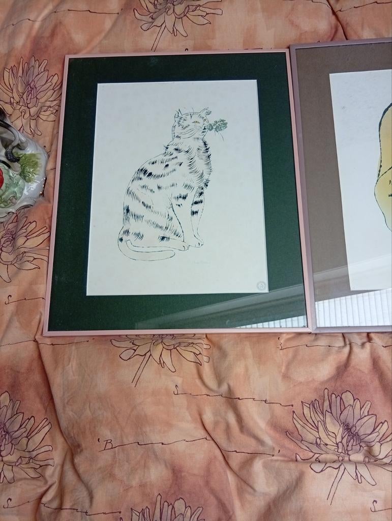 Andy Warhol Katten Lithografie Collectie - 2 Stuks, Antiek en Kunst, Kunst | Litho's en Zeefdrukken, Ophalen of Verzenden