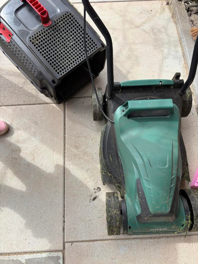 Parkside PRM 1200 A1 elektrische grasmaaier, Tuin en Terras, Grasmaaiers, Ophalen, Cirkelmaaier, Gebruikt, Elektrische grasmaaier