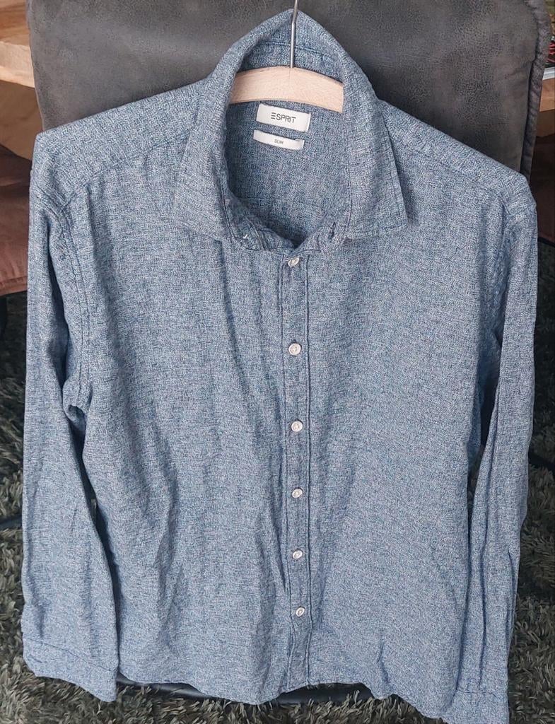 Herenhemd Esprit M, Kleding | Heren, Overhemden, Blauw, Zo goed als nieuw, Esprit, Halswijdte 39/40 (M)
