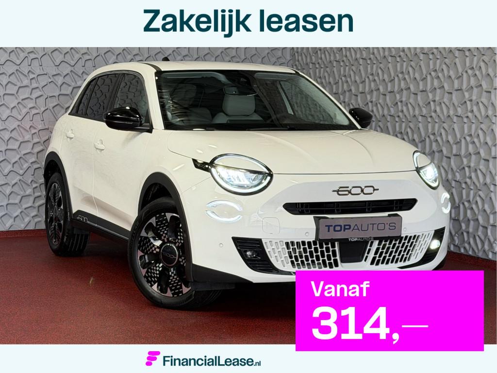 Fiat 600 1.2 Hybrid La Prima • Leder • Massage Stoelen, 12 maanden, USB, Gebruikt, 1199 cc