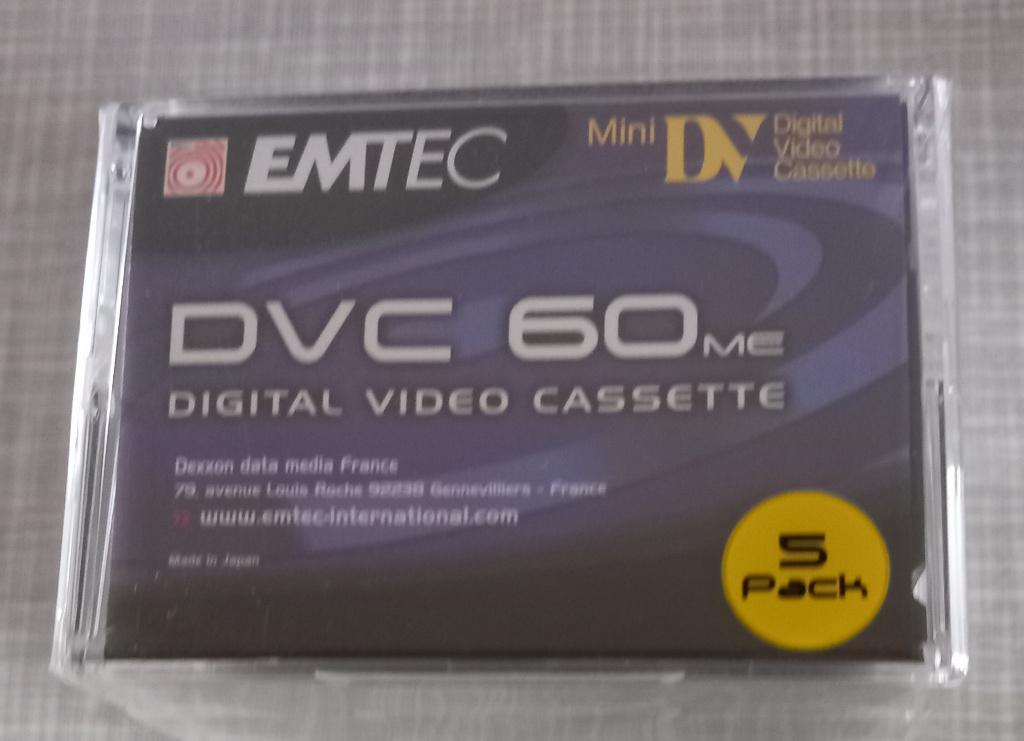 5 pack Emtec DVC 60ME Mini DV Nieuw in verpakking., Audio, Tv en Foto, Videocamera's Digitaal, Mini dv, 20x of meer, Nieuw, Band, Disc of Geheugen