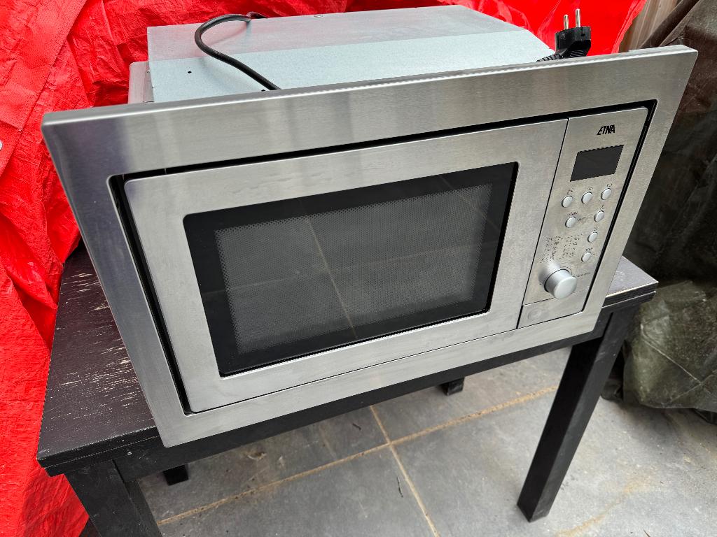 Inbouw metaal ETNA magnetron!, Ophalen, Overige kleuren, 50 tot 100 cm, Zo goed als nieuw