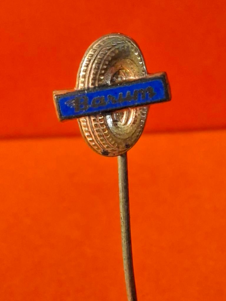 Oud speldje BARUM BANDEN, Verzamelen, Speldjes, Pins en Buttons, Ophalen of Verzenden, Gebruikt