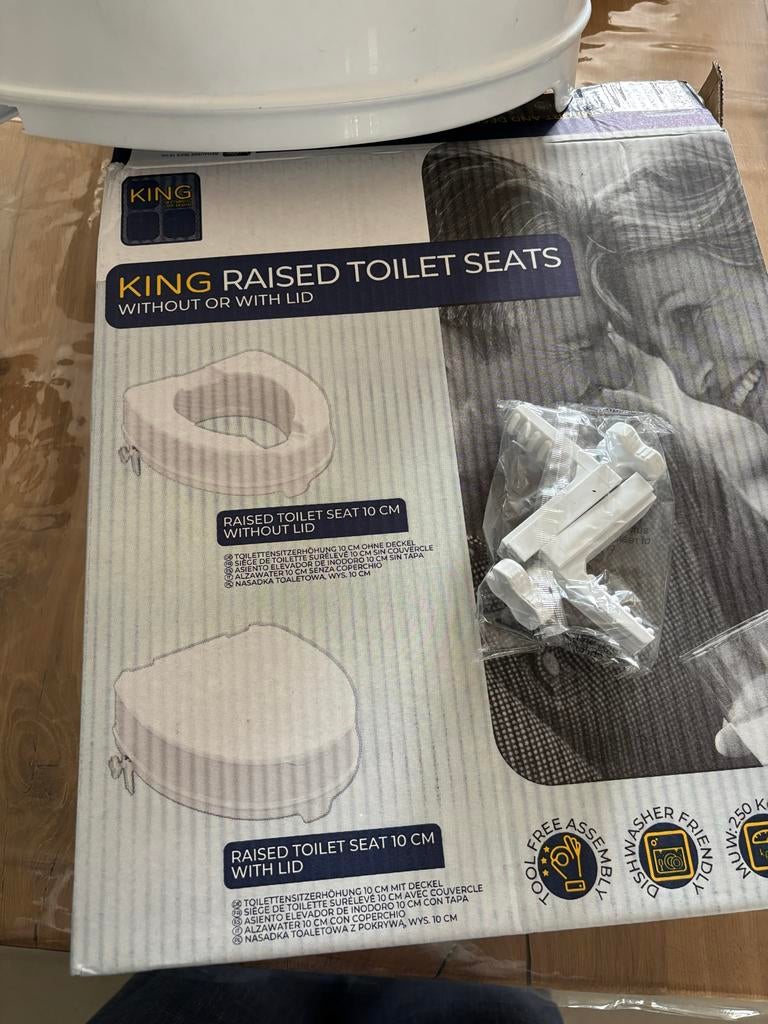 Verhoogde toiletbril, Ophalen of Verzenden, Nieuw