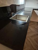 Graniet werkblad, Huis en Inrichting, Ophalen, Gebruikt, Zwart, 200 cm of meer