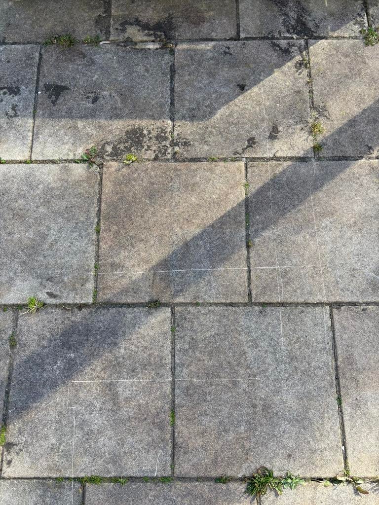 Betontegel 40x40, Tuin en Terras, Tegels en Klinkers, Ophalen, Zo goed als nieuw, Beton, Terrastegels