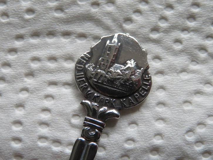 Verzilverd Keltum Lepeltje Ned. Hervormde Kerk te Kapelle, Verzamelen, Porselein, Kristal en Bestek, Gebruikt, Bestek, Overige materialen