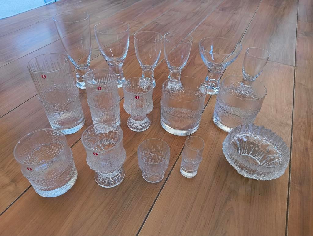 Verzameling vintage Iittala Tapio Wirkkala glazen, Ophalen