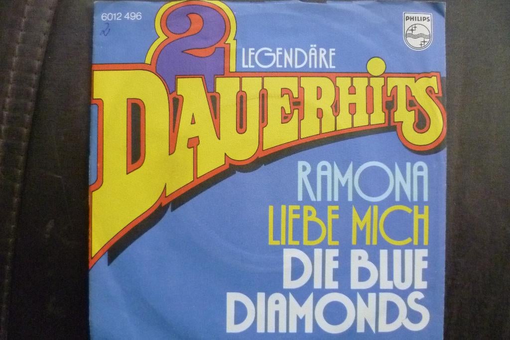 die blue diamonds - ramona / liebe mich, Cd's en Dvd's, Vinyl Singles, Zo goed als nieuw, Fotohoes, Originele persing, Single