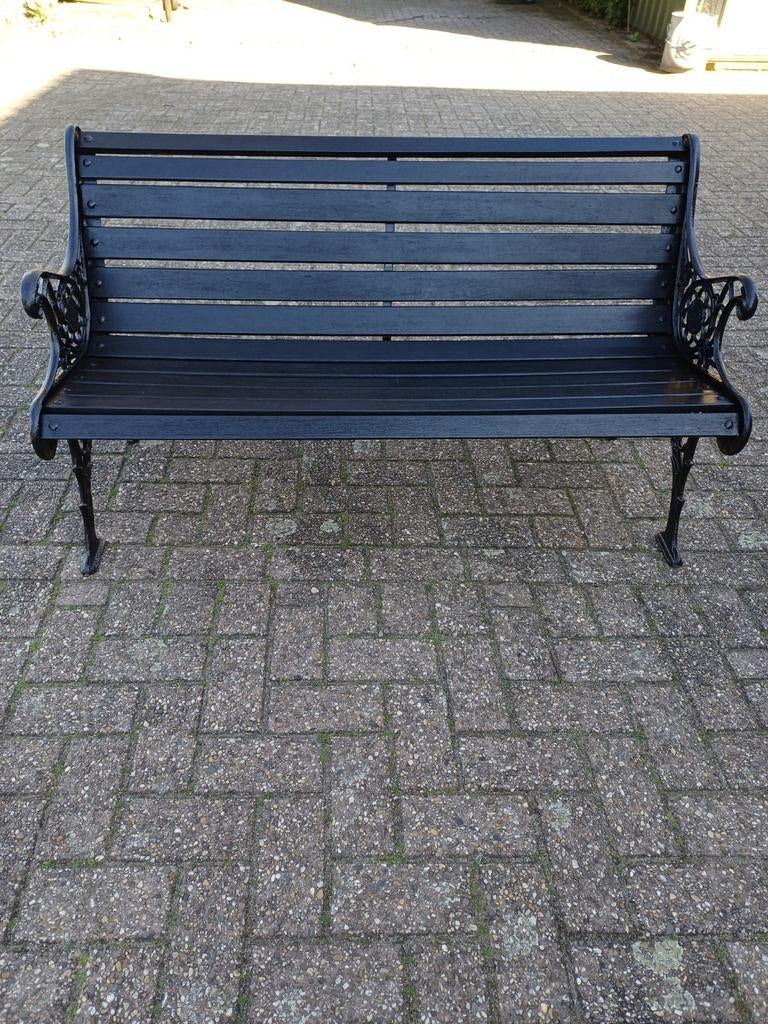 Gietijzeren tuinbank., Tuin en Terras, Tuinbanken, Ophalen, Gebruikt, Metaal