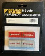 Graham Farish N-schaal Containerset - Yang Ming / Hyundai, Overige merken, Gelijkstroom of Wisselstroom, Ophalen of Verzenden