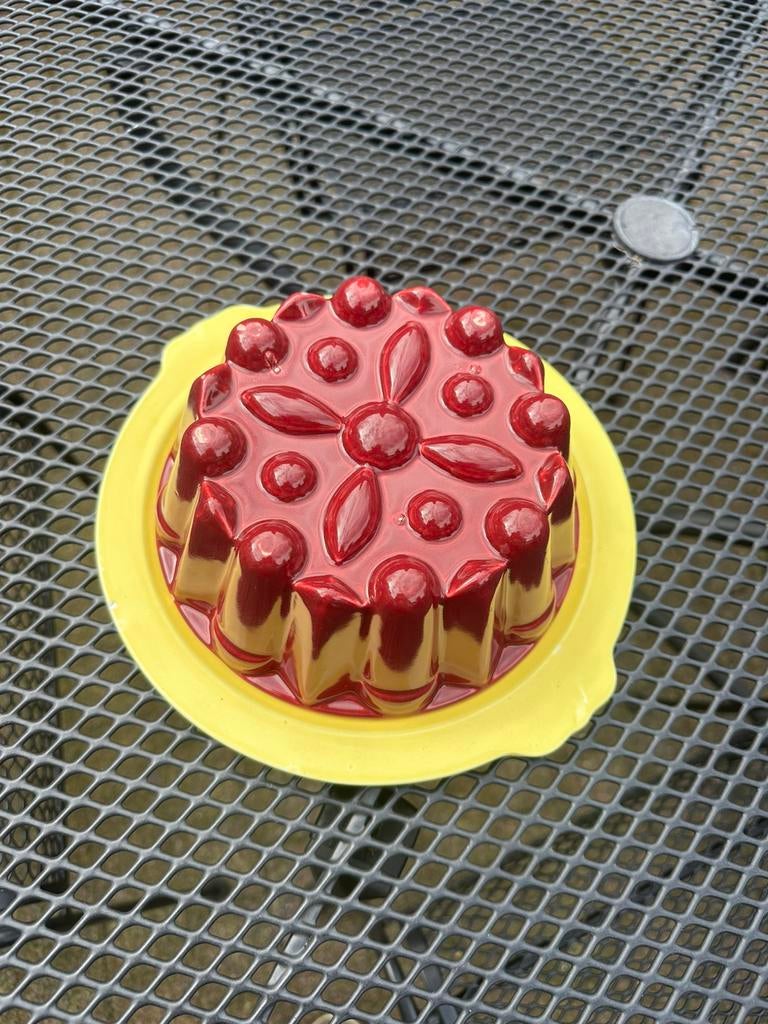 Pudding vorm met onderbord, Ophalen of Verzenden, Zo goed als nieuw, Taarten, Bakvorm