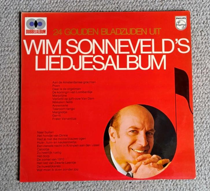 24 Gouden Bladzijden Uit Wim Sonneveld's Liedjesalbum 2LP ZG, Cd's en Dvd's, Vinyl | Nederlandstalig, Zo goed als nieuw, Overige genres