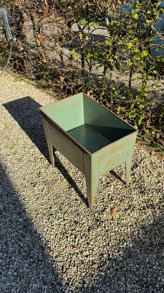 Vintage metal plantenbak 'Copema Amsterdam', Ophalen, Gebruikt, Minder dan 60 cm, Metaal