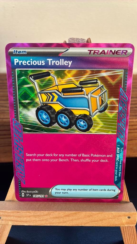 Precious Trolley (SSP 185) Surging Sparks, pokemon, Ophalen of Verzenden, Nieuw, Losse kaart