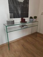 Glazen sidetable Helderr 59987T, Ophalen, 100 tot 150 cm, Glas, Zo goed als nieuw