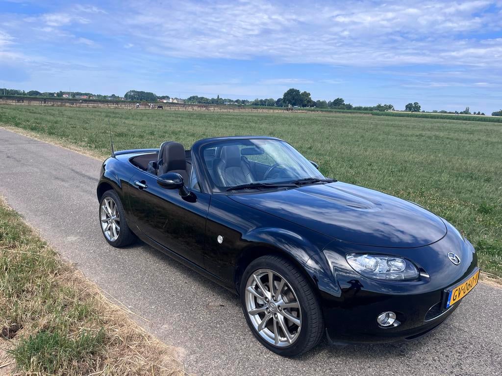 Mazda MX-5 1.8 Touring 2008 Zwart, Auto's, Mazda, Achterwielaandrijving, 4 cilinders, Cabriolet, 1055 kg