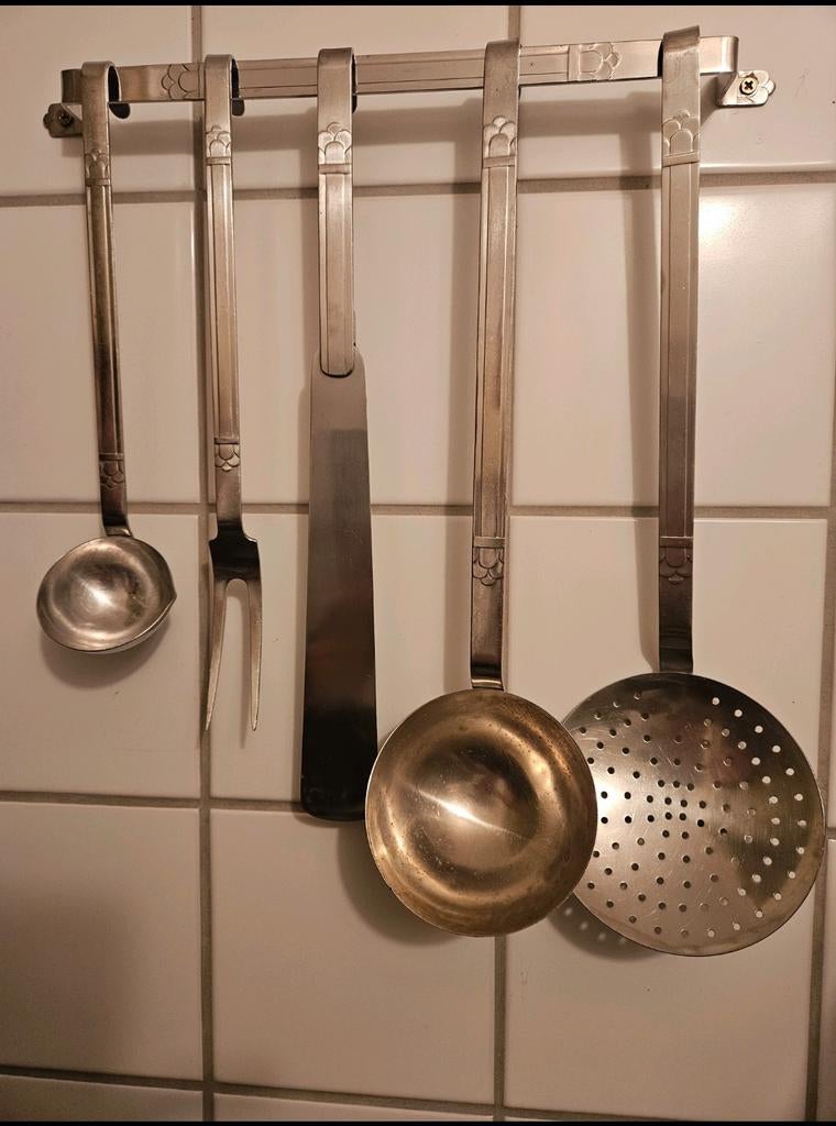 Mooi retro lepelrek, Huis en Inrichting, Keuken | Bestek, Ophalen, Rvs of Chroom