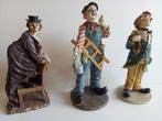 3 stuks clown  beeldjes 20 cm hoog, Verzamelen, Ophalen of Verzenden, Gebruikt, Mens