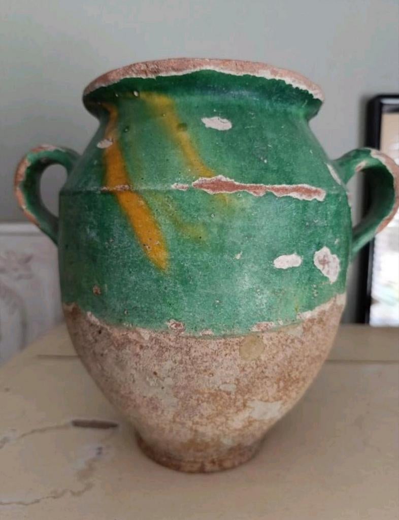 Zeldzaam 18e eeuwse Antieke Confit Pot, Ophalen of Verzenden