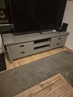 Grijs tv meubel, 150 tot 200 cm, Ophalen of Verzenden, Zo goed als nieuw, Minder dan 100 cm