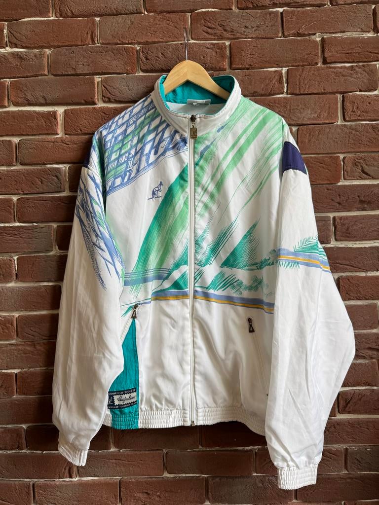 90s Australian Trainingsjack Jacket Thunderdome Gabber, Ophalen, Gedragen, Maat 48/50 (M), Wit