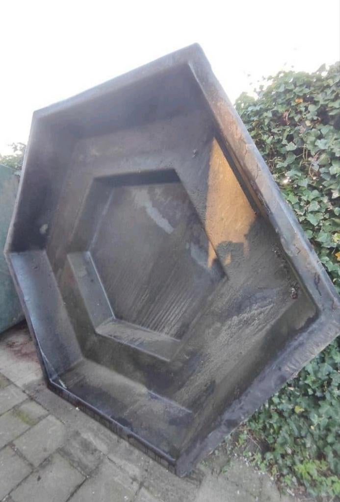 Voorgevormde polyester vijver vijverbak 6 hoek, Ophalen, Gebruikt