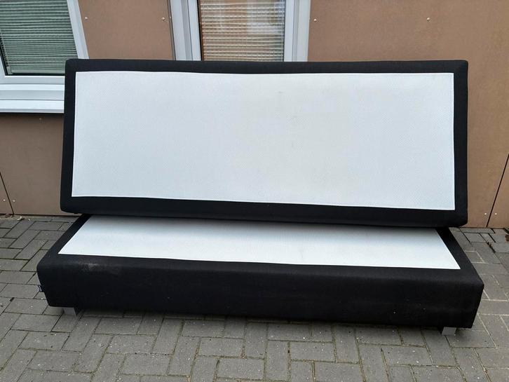 2x Boxspring Klaassen - GRATIS!, Huis en Inrichting, Slaapkamer | Boxsprings, Gebruikt, 90 cm, 200 cm, Eenpersoons, Zwart, Ophalen