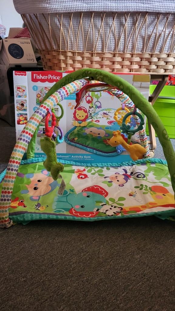 Fisher-Price Rainforest Muzikale Babygym Speelkleed, Ophalen of Verzenden, Zo goed als nieuw, Babygym, Met licht