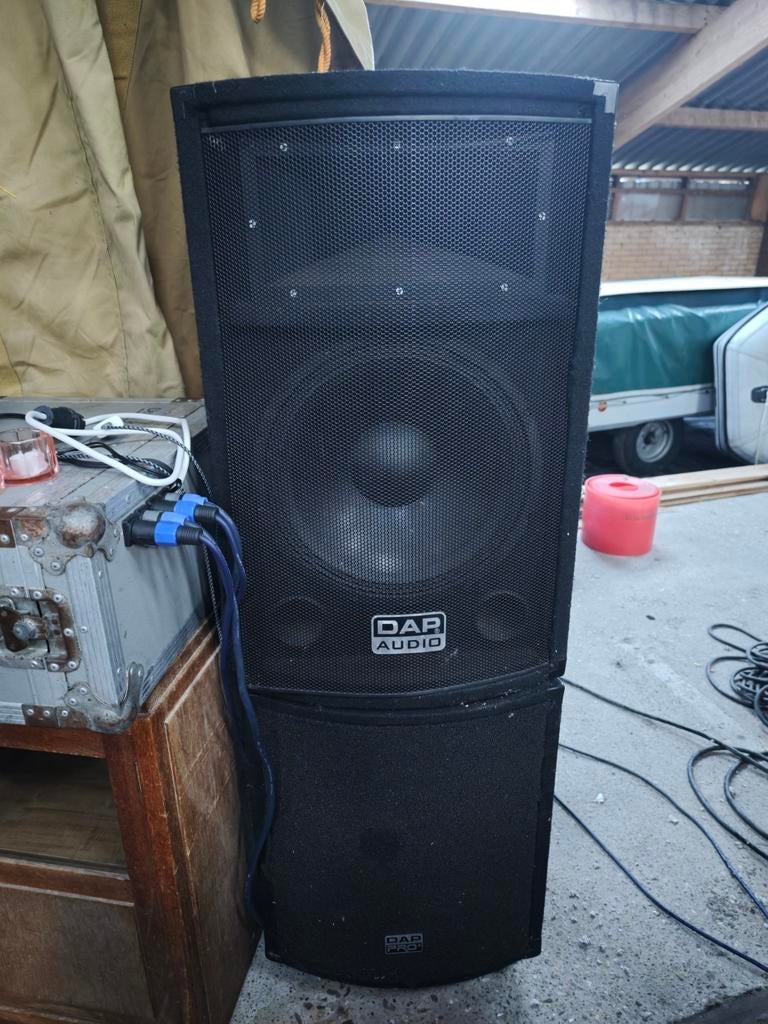 DAP Audio Speakerset met versterkers en kabels, Gebruikt, Overige typen, 120 watt of meer, Ophalen