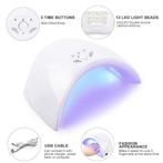 12 LED nagel Droger Lamp voor nagels. Alles 20% korting., ., Wit, Nieuw, Ophalen of Verzenden