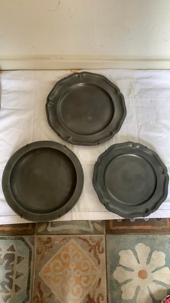 Tinnen borden met hangsysteem, Ophalen of Verzenden