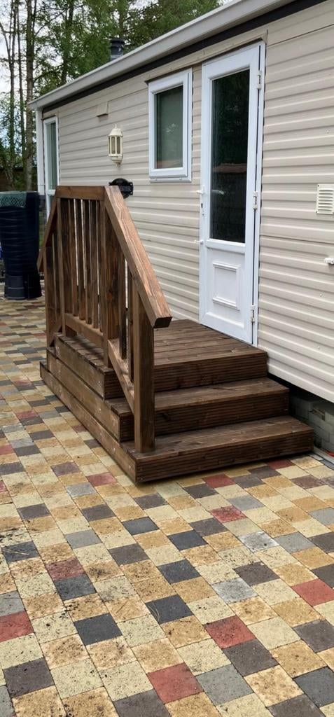 Prachtige chalet opstap, Stacaravan opstap, Recreatiewoning, Ophalen of Verzenden, Hout