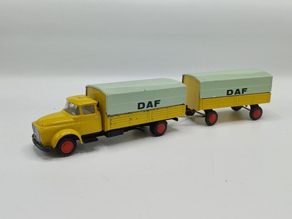 Lion Car Daf torpedo combi blik huifjes, Ophalen of Verzenden, Zo goed als nieuw, Bus of Vrachtwagen, Lion Toys