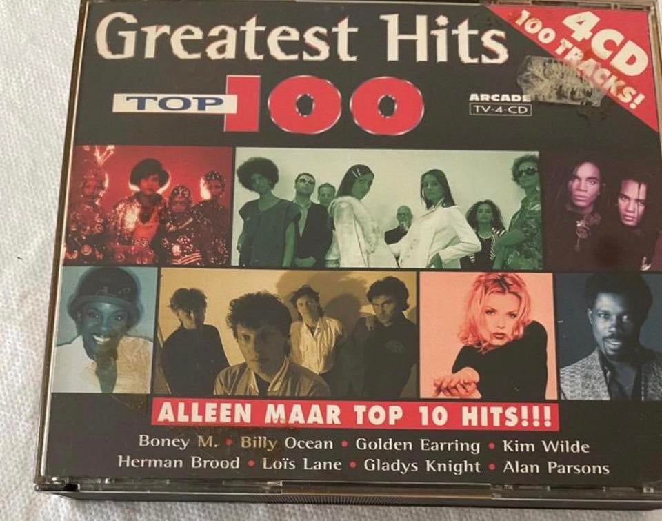 CD Greatest Hits Top 100 Vier cd's., Ophalen of Verzenden, Zo goed als nieuw, Pop