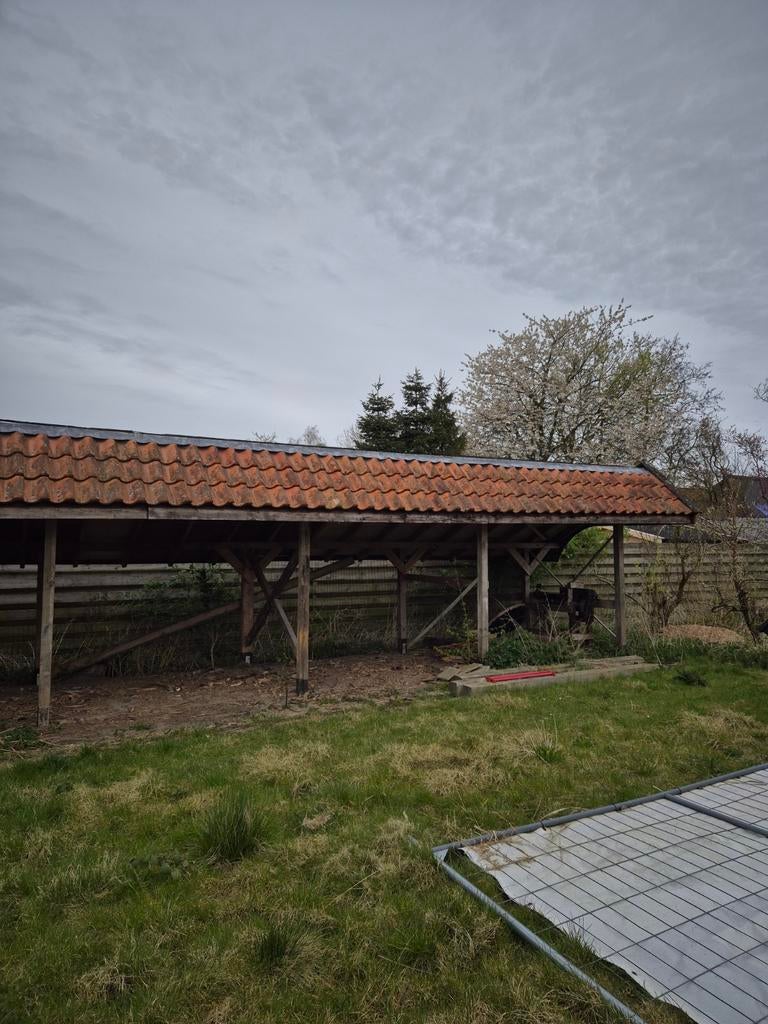 Houthok 10 meter lang 3 meter breed 2.5 meter hoog, Tuin en Terras, Overkappingen, Ophalen, Gebruikt