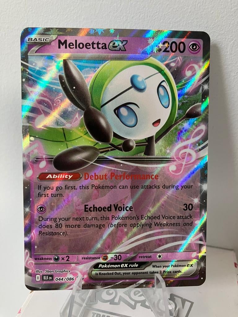 Meloetta ex 044/086 - Black Bolt, Ophalen of Verzenden, Zo goed als nieuw, Losse kaart, Foil